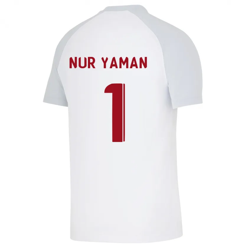 Danxen Mujer Camiseta Gamze Nur Yaman #1 Blanco 2ª Equipación 2023/24 La Camisa