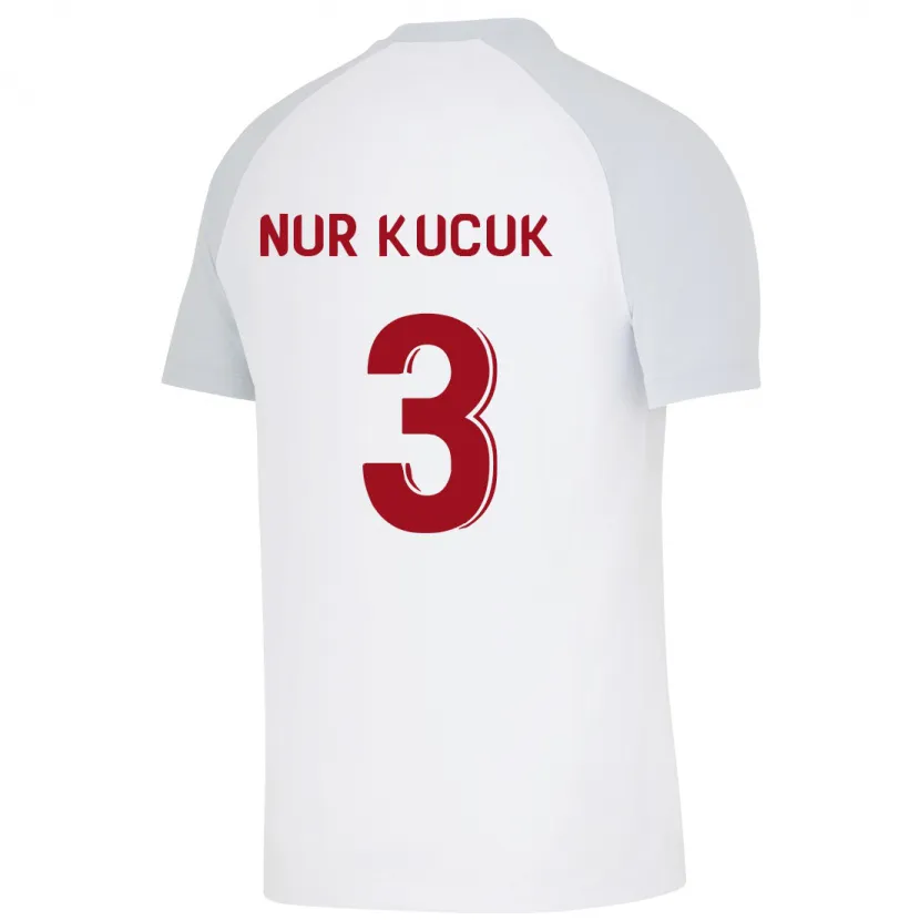 Danxen Mujer Camiseta Rabia Nur Küçük #3 Blanco 2ª Equipación 2023/24 La Camisa