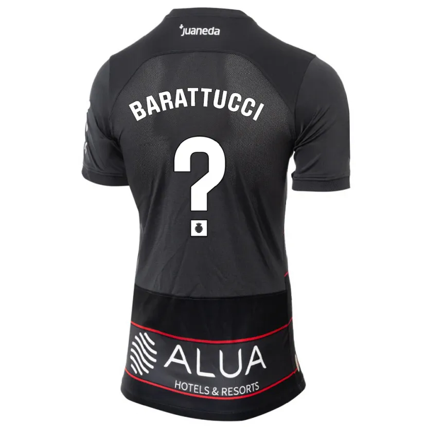 Danxen Mujer Camiseta Nicolás Barattucci #0 Negro 2ª Equipación 2023/24 La Camisa