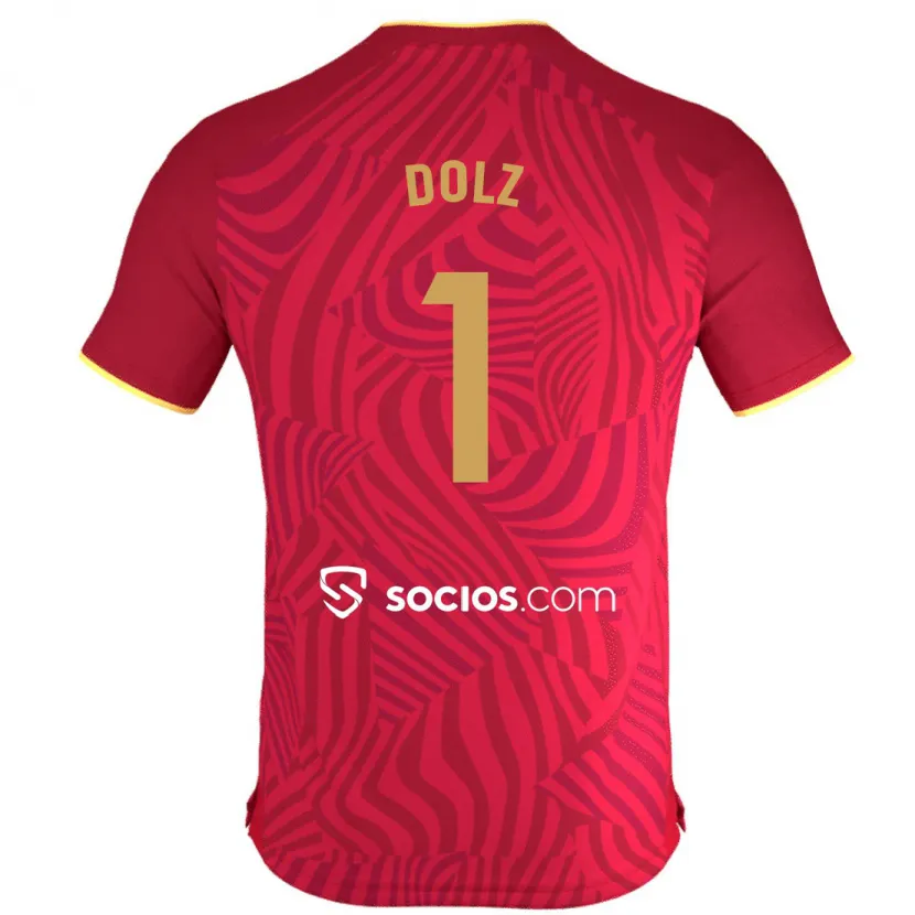 Danxen Mujer Camiseta Marc Dolz #1 Rojo 2ª Equipación 2023/24 La Camisa