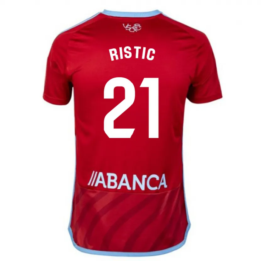 Danxen Mujer Camiseta Mihailo Ristic #21 Rojo 2ª Equipación 2023/24 La Camisa