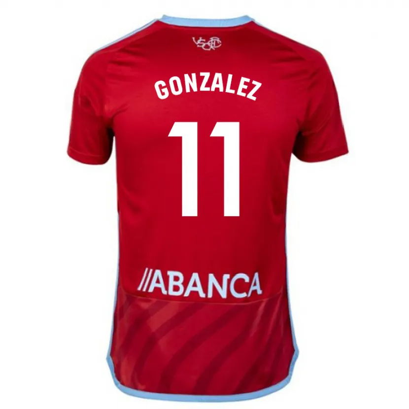 Danxen Mujer Camiseta Alfon González #11 Rojo 2ª Equipación 2023/24 La Camisa