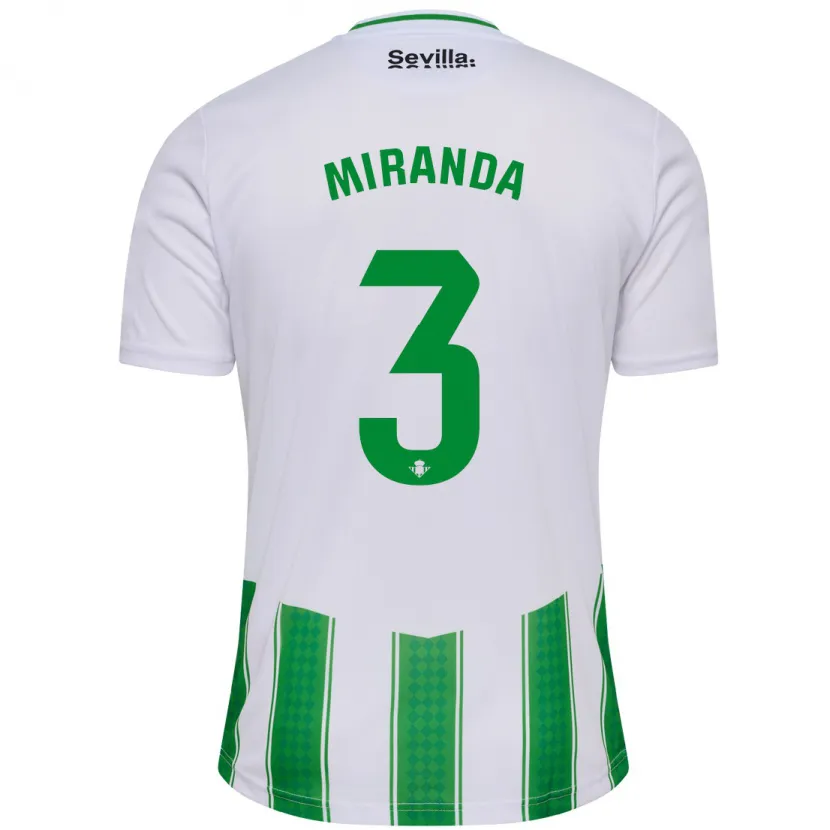 Danxen Niño Camiseta Juan Miranda #3 Blanco 1ª Equipación 2023/24 La Camisa