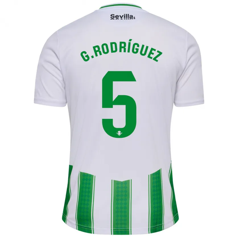 Danxen Niño Camiseta Guido Rodríguez #5 Blanco 1ª Equipación 2023/24 La Camisa