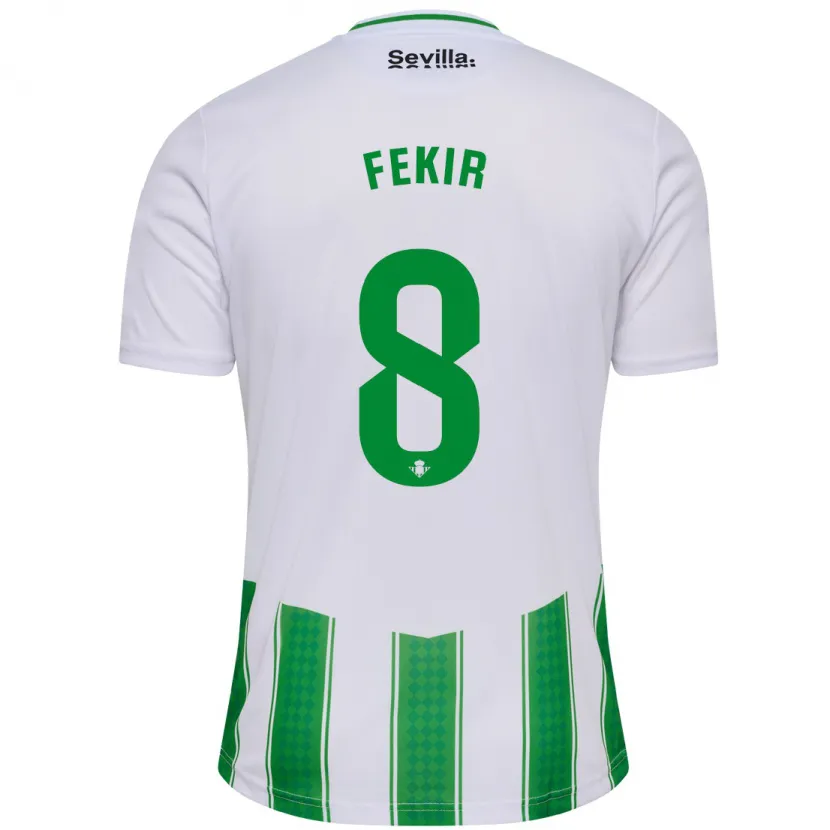 Danxen Niño Camiseta Nabil Fekir #8 Blanco 1ª Equipación 2023/24 La Camisa