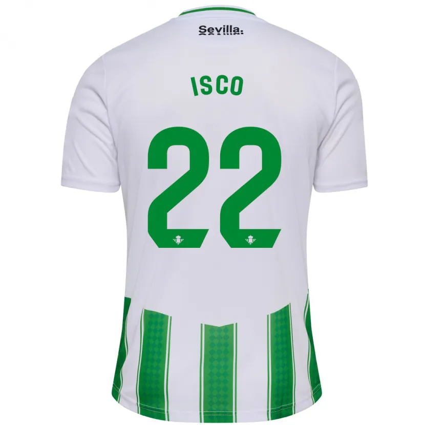 Danxen Niño Camiseta Isco #22 Blanco 1ª Equipación 2023/24 La Camisa