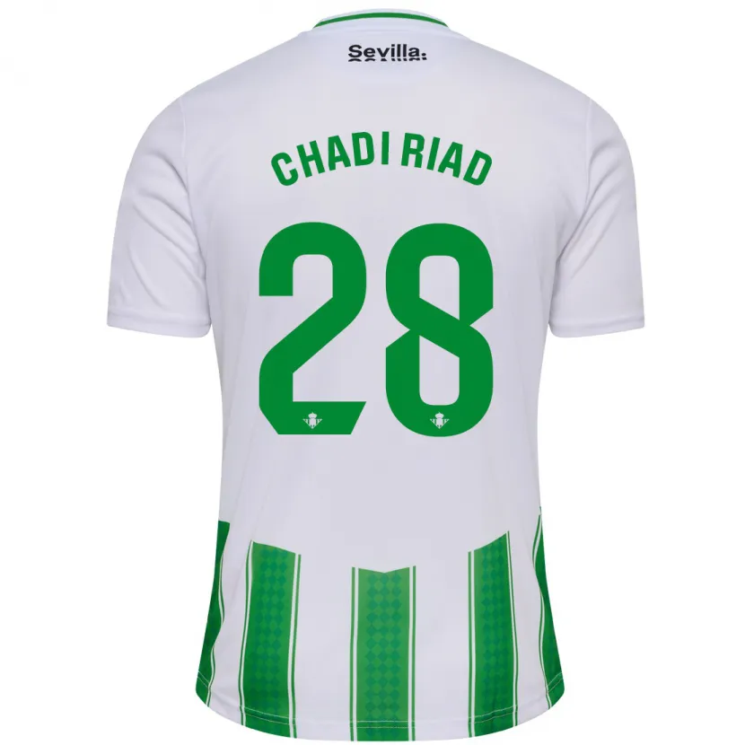 Danxen Niño Camiseta Chadi Riad #28 Blanco 1ª Equipación 2023/24 La Camisa