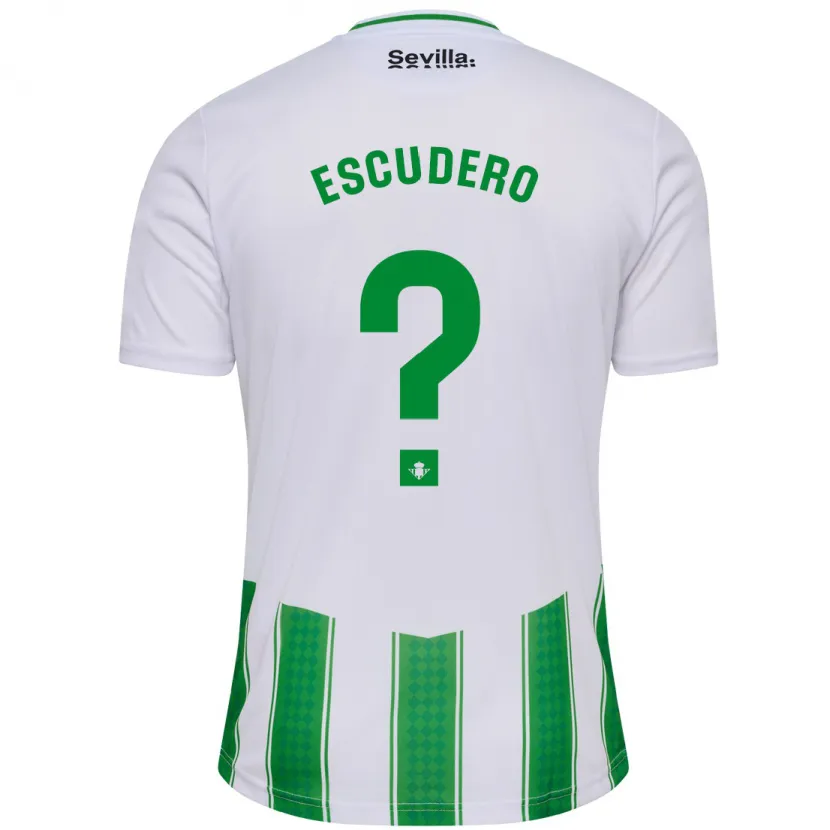 Danxen Niño Camiseta Ale Escudero #0 Blanco 1ª Equipación 2023/24 La Camisa