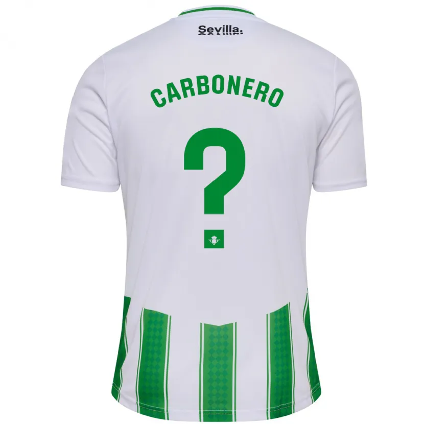 Danxen Niño Camiseta Marco Carbonero #0 Blanco 1ª Equipación 2023/24 La Camisa