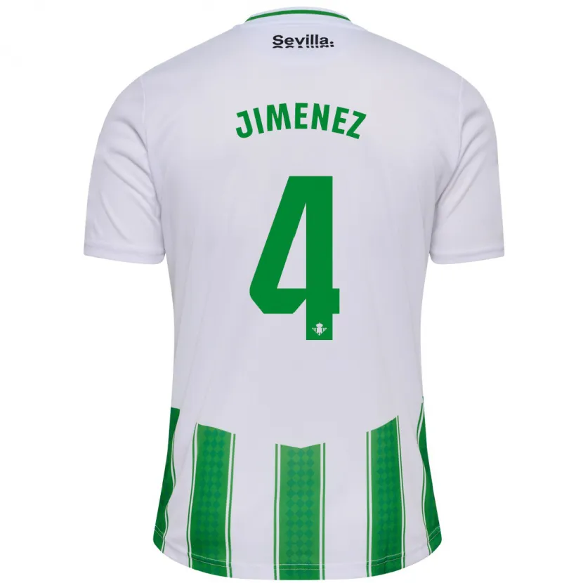 Danxen Niño Camiseta María Jiménez Gutiérrez #4 Blanco 1ª Equipación 2023/24 La Camisa