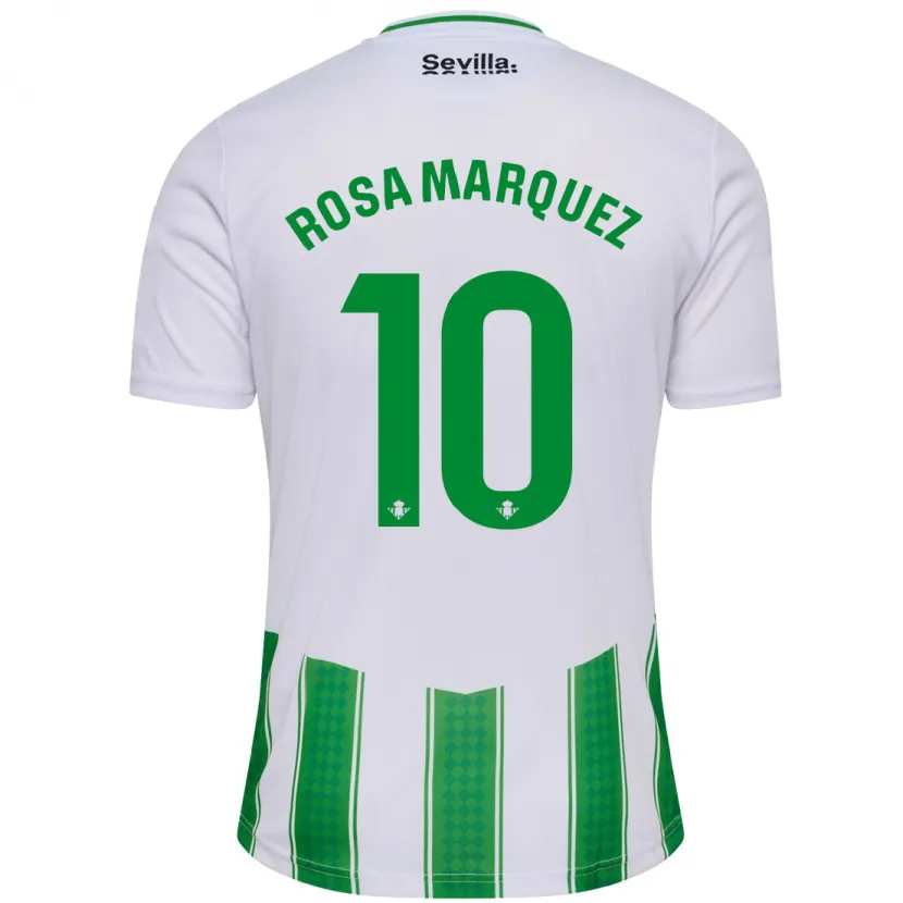 Danxen Niño Camiseta Rosa Márquez Baena #10 Blanco 1ª Equipación 2023/24 La Camisa