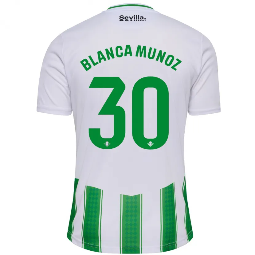 Danxen Niño Camiseta Blanca Muñoz #30 Blanco 1ª Equipación 2023/24 La Camisa