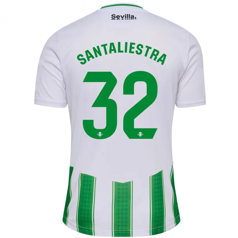 Danxen Niño Camiseta Carla Santaliestra #32 Blanco 1ª Equipación 2023/24 La Camisa