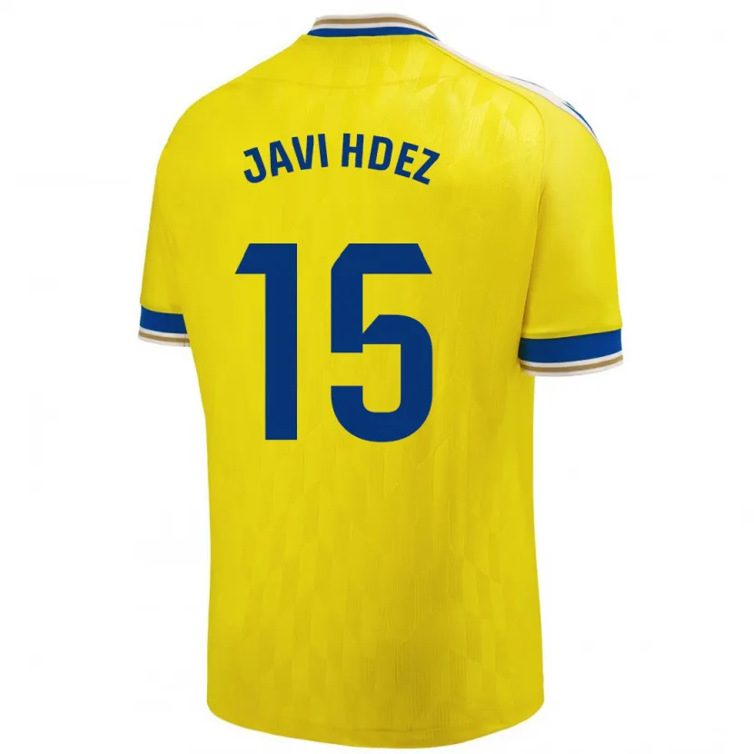 Danxen Niño Camiseta Javi Hernández #15 Amarillo 1ª Equipación 2023/24 La Camisa