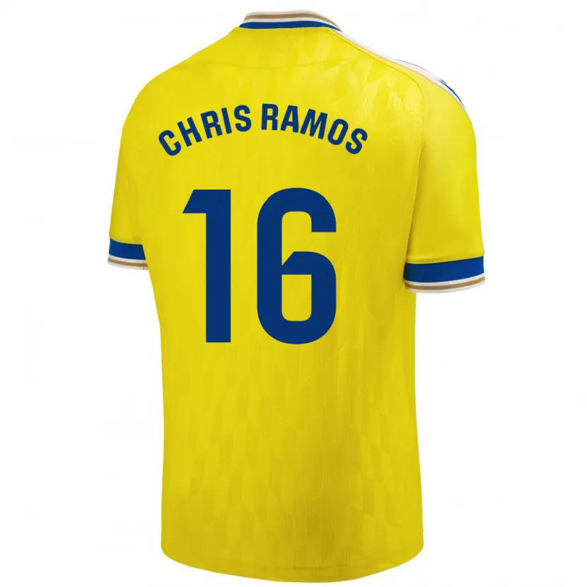 Danxen Niño Camiseta Chris Ramos #16 Amarillo 1ª Equipación 2023/24 La Camisa