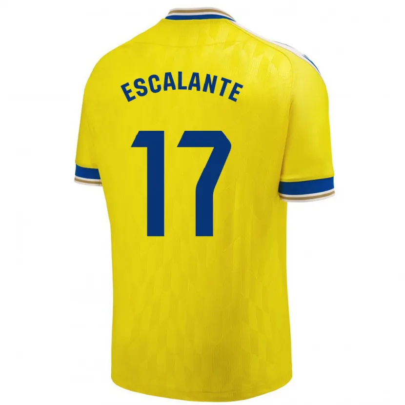 Danxen Niño Camiseta Gonzalo Escalante #17 Amarillo 1ª Equipación 2023/24 La Camisa