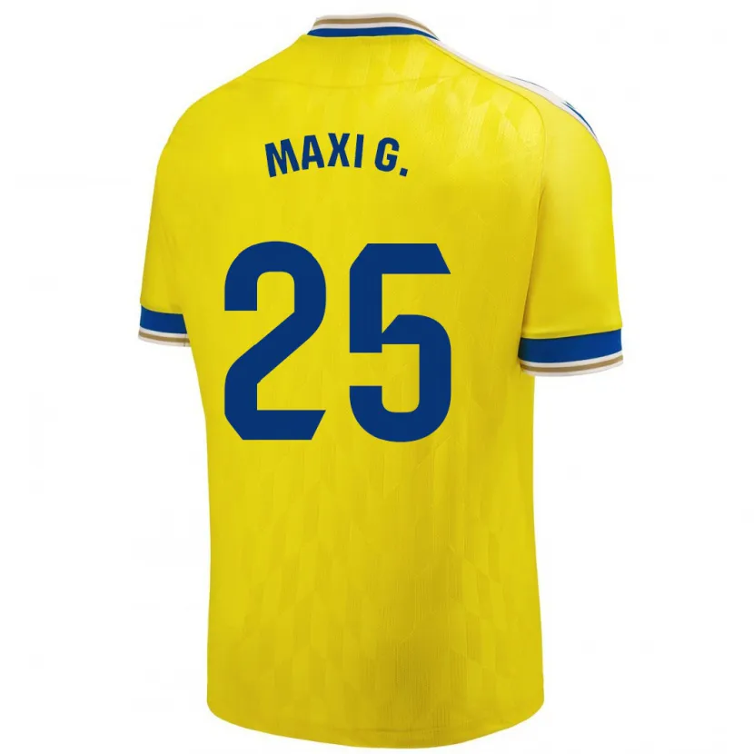 Danxen Niño Camiseta Maxi Gómez #25 Amarillo 1ª Equipación 2023/24 La Camisa