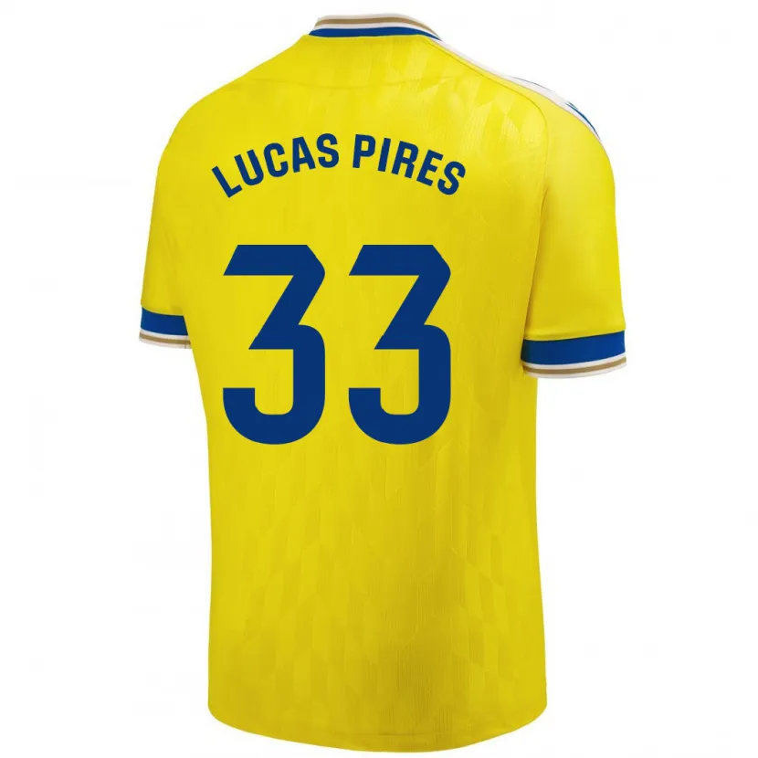 Danxen Niño Camiseta Lucas Pires #33 Amarillo 1ª Equipación 2023/24 La Camisa