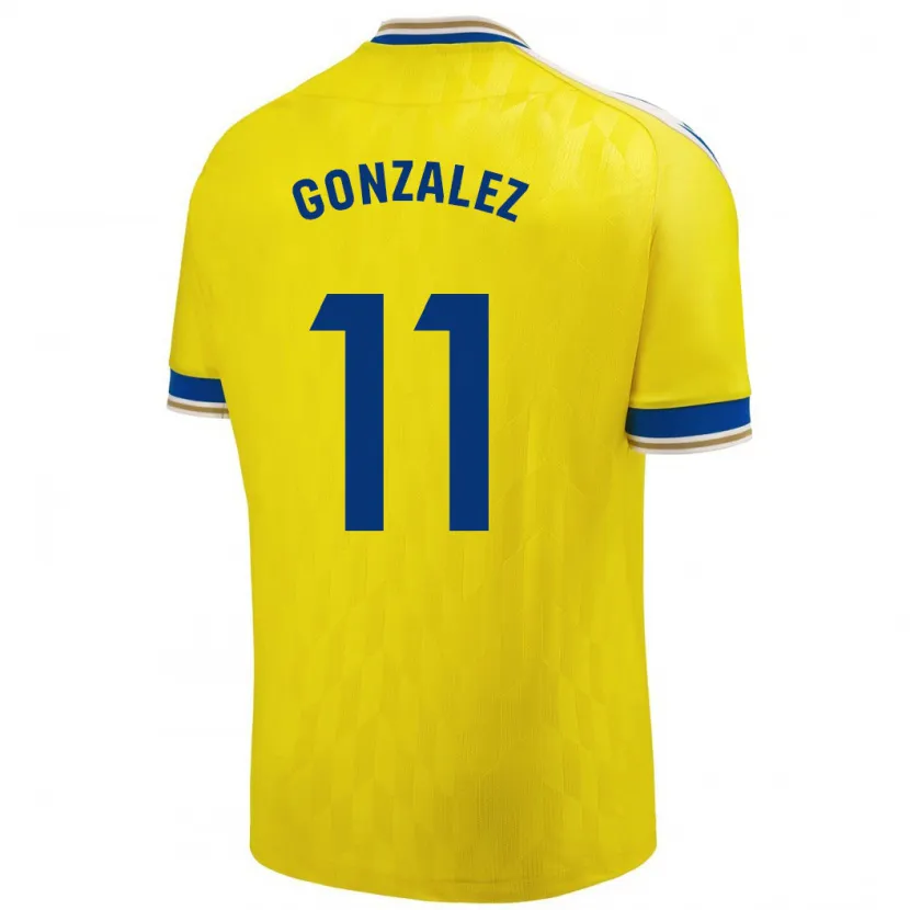 Danxen Niño Camiseta Chus González #11 Amarillo 1ª Equipación 2023/24 La Camisa