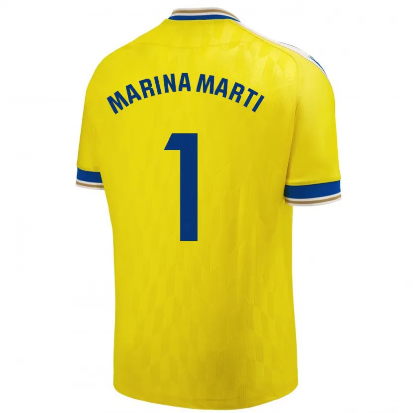 Danxen Niño Camiseta Marina Martí #1 Amarillo 1ª Equipación 2023/24 La Camisa