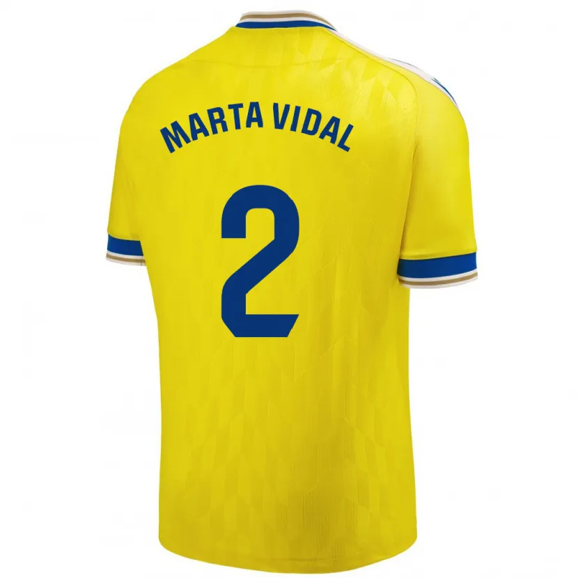 Danxen Niño Camiseta Marta Vidal Vela #2 Amarillo 1ª Equipación 2023/24 La Camisa