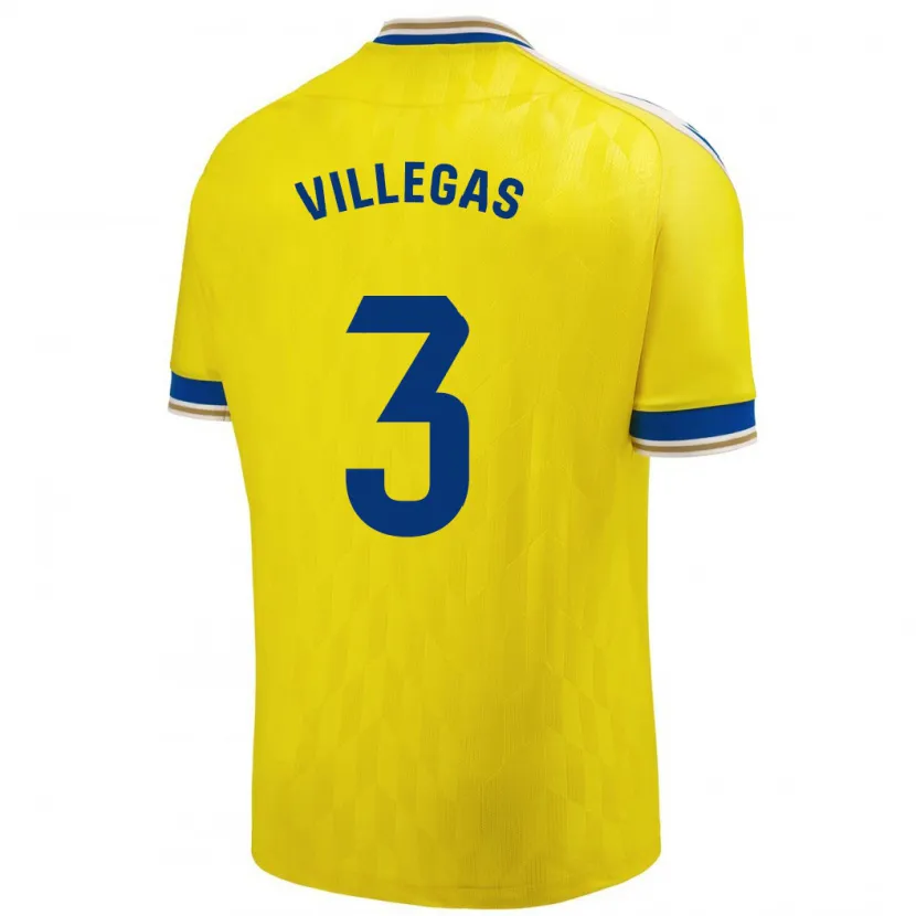 Danxen Niño Camiseta Virginia Villegas Rico #3 Amarillo 1ª Equipación 2023/24 La Camisa