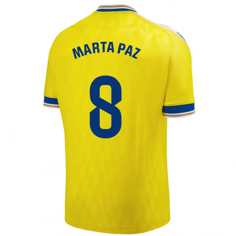 Danxen Niño Camiseta Marta Milagros Paz Cruz #8 Amarillo 1ª Equipación 2023/24 La Camisa