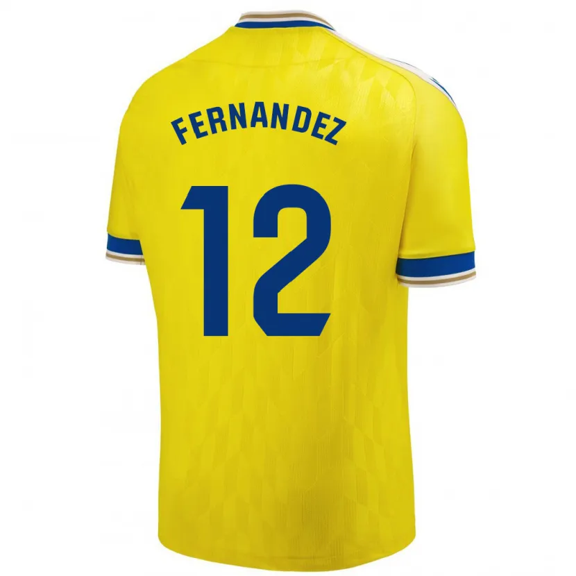 Danxen Niño Camiseta Sandra Fernández León #12 Amarillo 1ª Equipación 2023/24 La Camisa