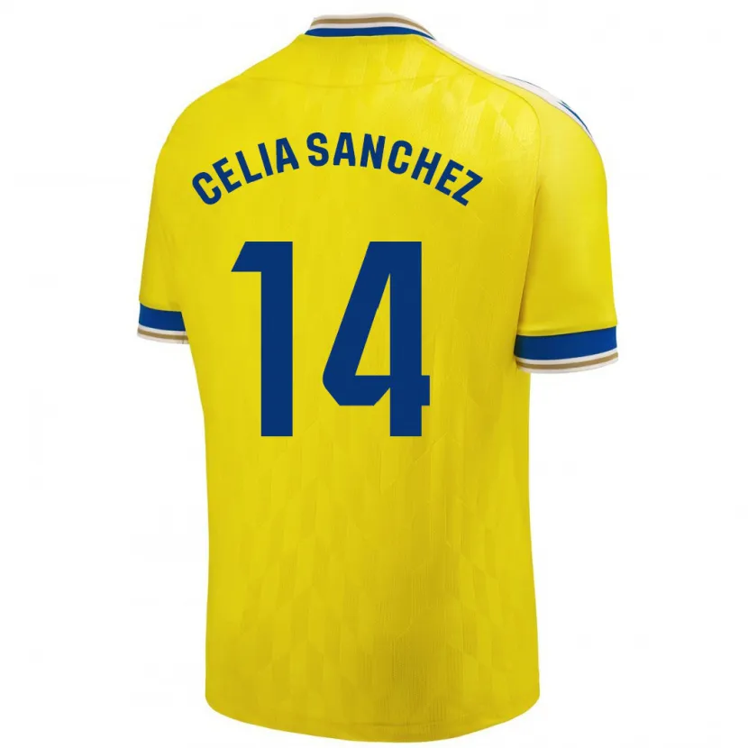 Danxen Niño Camiseta Celia Sánchez García #14 Amarillo 1ª Equipación 2023/24 La Camisa