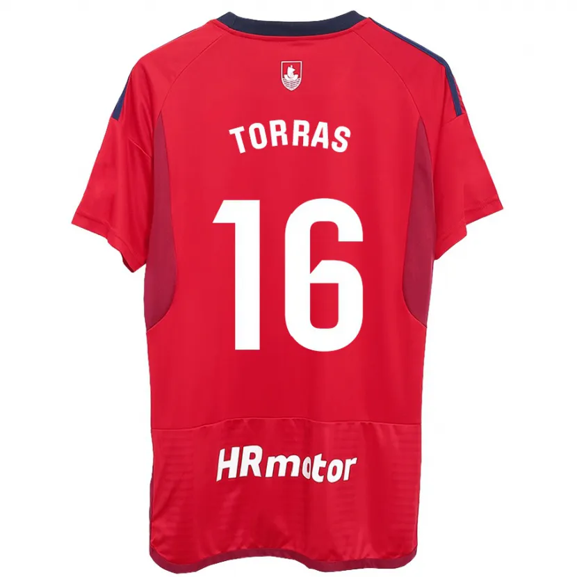 Danxen Niño Camiseta Mar Torrás De Fortuny #16 Rojo 1ª Equipación 2023/24 La Camisa