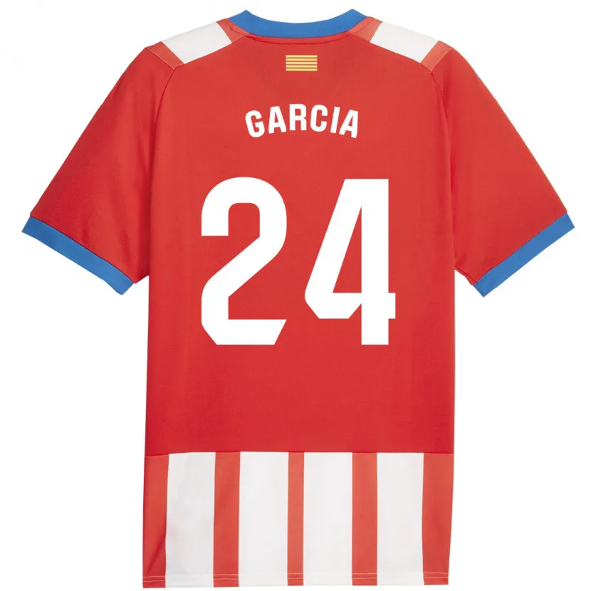 Danxen Niño Camiseta Borja García #24 Rojo Blanco 1ª Equipación 2023/24 La Camisa