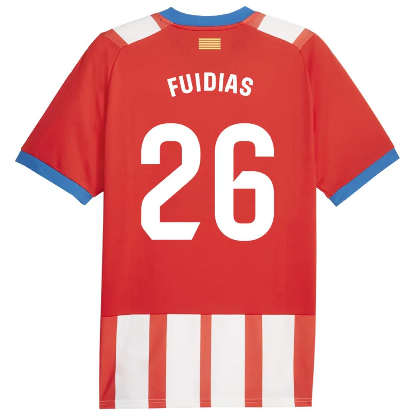 Danxen Niño Camiseta Toni Fuidias #26 Rojo Blanco 1ª Equipación 2023/24 La Camisa