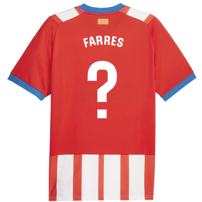 Danxen Niño Camiseta Biel Farrés #0 Rojo Blanco 1ª Equipación 2023/24 La Camisa