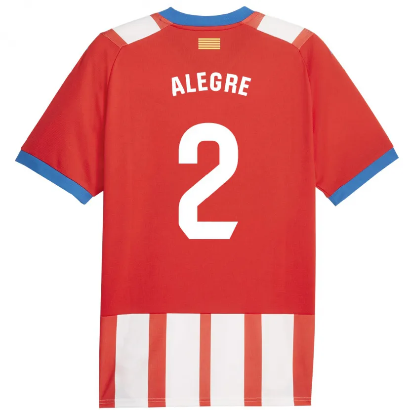 Danxen Niño Camiseta Marc Alegre #2 Rojo Blanco 1ª Equipación 2023/24 La Camisa