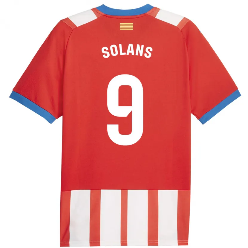 Danxen Niño Camiseta Sergi Solans #9 Rojo Blanco 1ª Equipación 2023/24 La Camisa