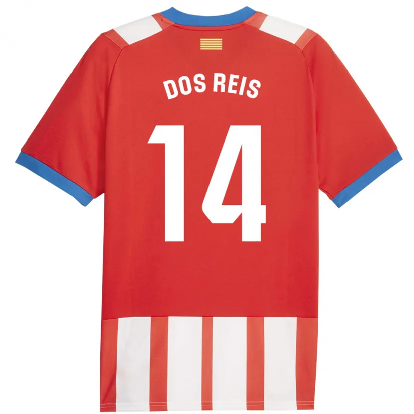 Danxen Niño Camiseta Leo Dos Reis #14 Rojo Blanco 1ª Equipación 2023/24 La Camisa