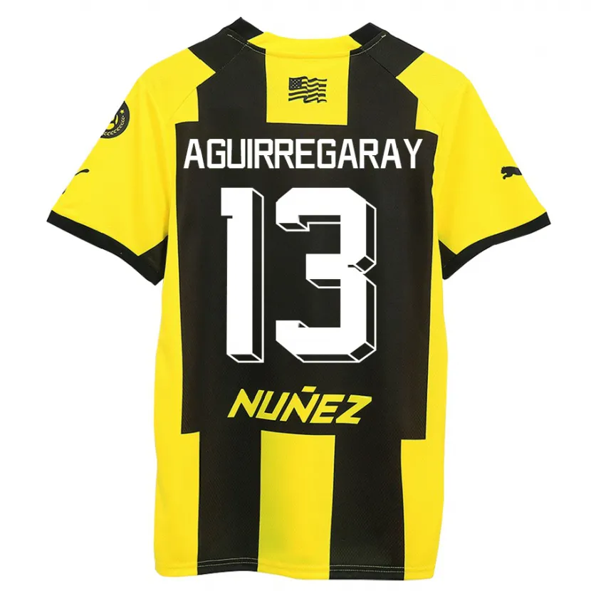 Danxen Niño Camiseta Matías Aguirregaray #13 Amarillo Negro 1ª Equipación 2023/24 La Camisa