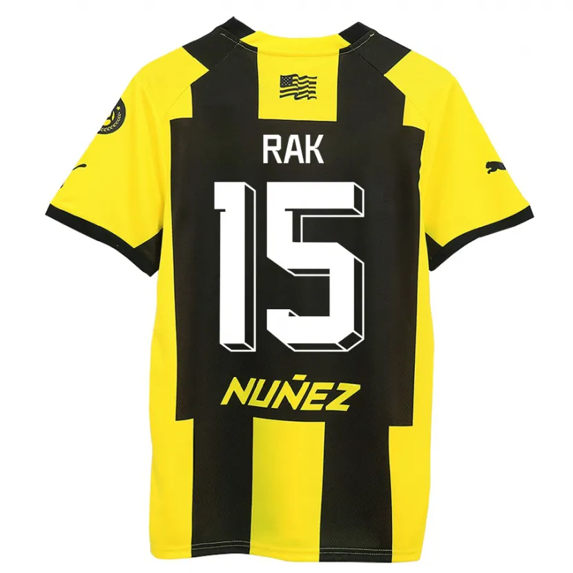 Danxen Niño Camiseta Yonatthan Rak #15 Amarillo Negro 1ª Equipación 2023/24 La Camisa