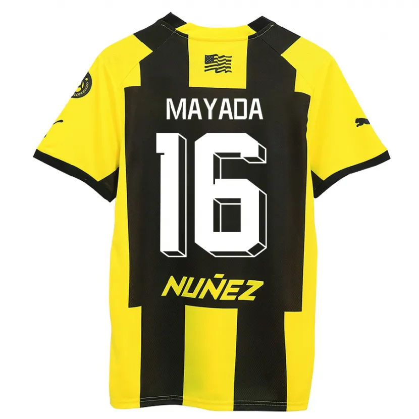 Danxen Niño Camiseta Camilo Mayada #16 Amarillo Negro 1ª Equipación 2023/24 La Camisa