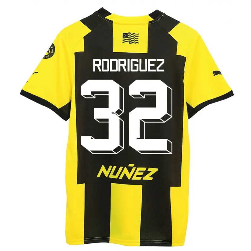 Danxen Niño Camiseta Randall Rodríguez #32 Amarillo Negro 1ª Equipación 2023/24 La Camisa