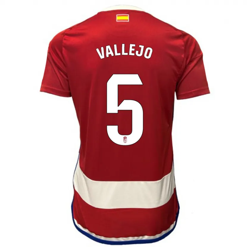 Danxen Niño Camiseta Jesús Vallejo #5 Rojo 1ª Equipación 2023/24 La Camisa