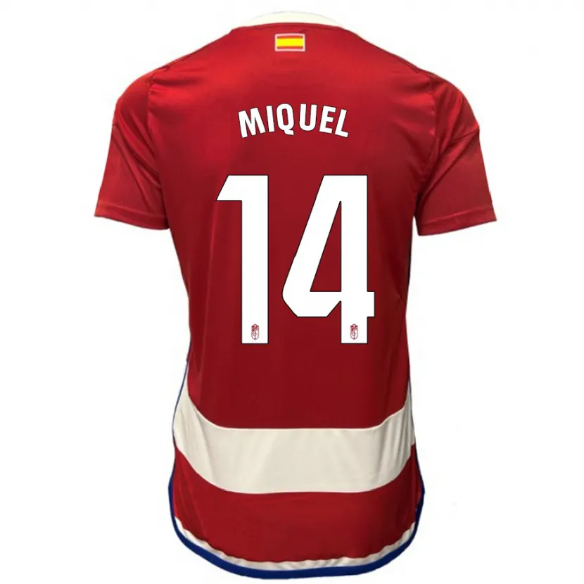 Danxen Niño Camiseta Ignasi Miquel #14 Rojo 1ª Equipación 2023/24 La Camisa