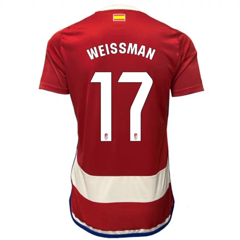 Danxen Niño Camiseta Shon Weissman #17 Rojo 1ª Equipación 2023/24 La Camisa