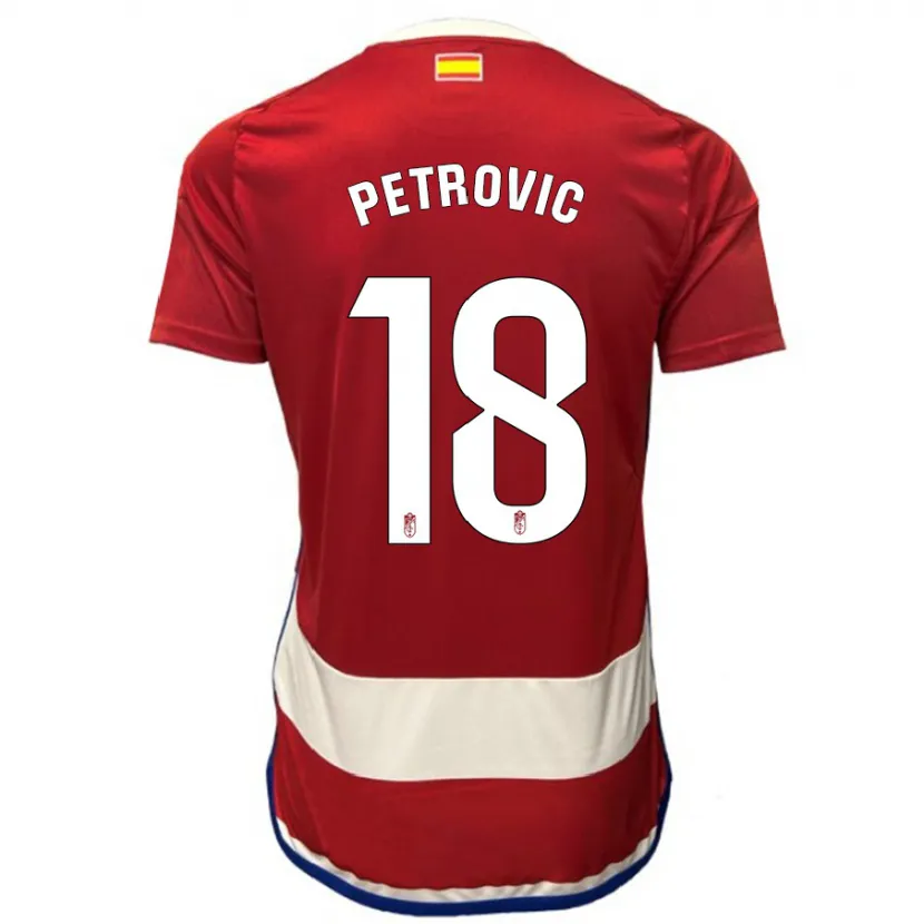 Danxen Niño Camiseta Njegos Petrovic #18 Rojo 1ª Equipación 2023/24 La Camisa