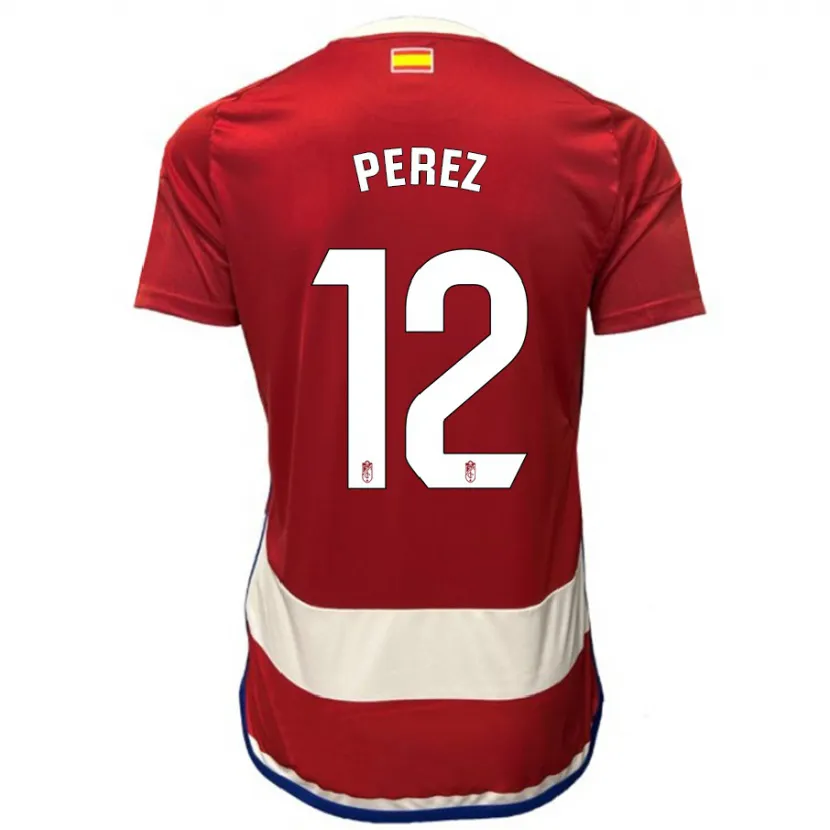 Danxen Niño Camiseta Alba Pérez #12 Rojo 1ª Equipación 2023/24 La Camisa