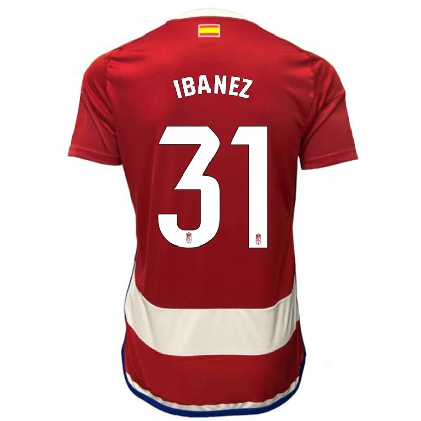 Danxen Niño Camiseta Alba Ibáñez #31 Rojo 1ª Equipación 2023/24 La Camisa