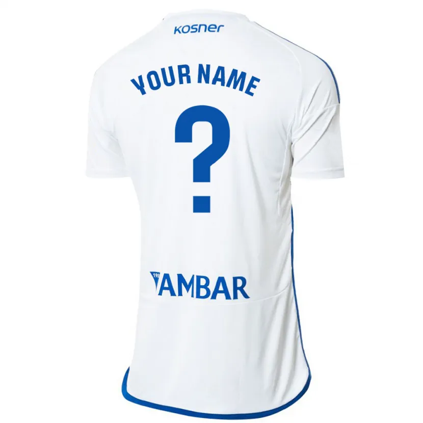 Danxen Niño Camiseta Su Nombre #0 Blanco 1ª Equipación 2023/24 La Camisa