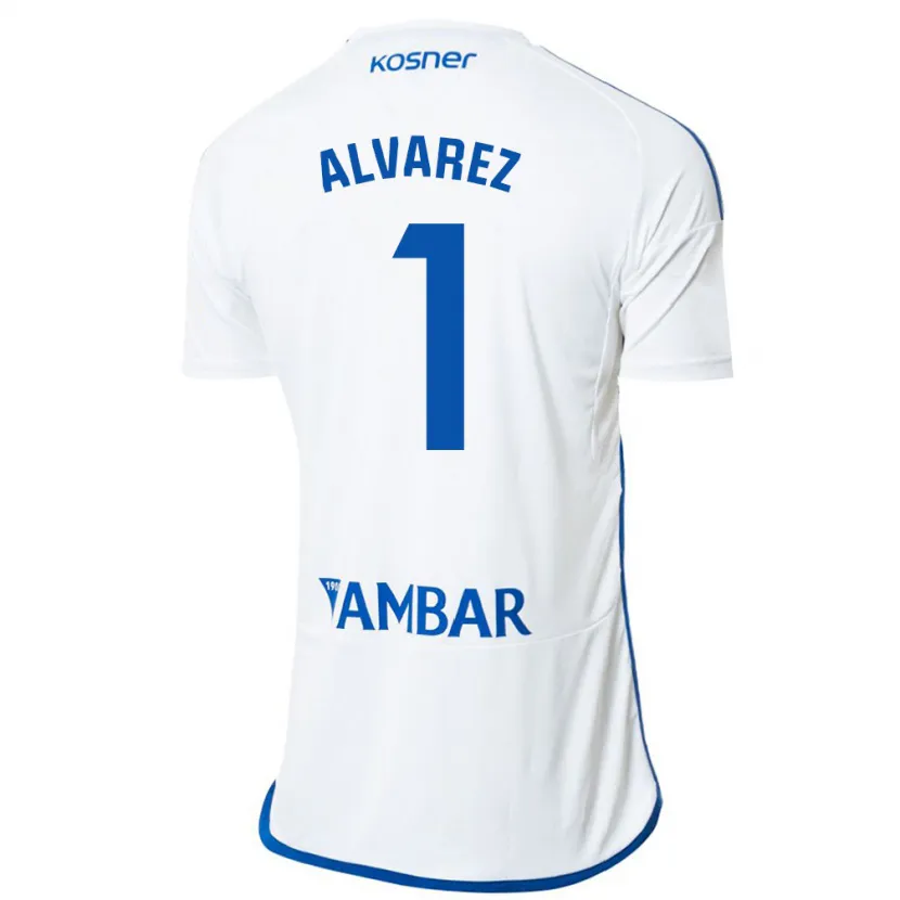 Danxen Niño Camiseta Cristian Álvarez #1 Blanco 1ª Equipación 2023/24 La Camisa