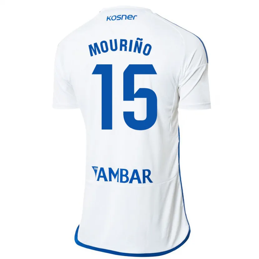 Danxen Niño Camiseta Santiago Mouriño #15 Blanco 1ª Equipación 2023/24 La Camisa