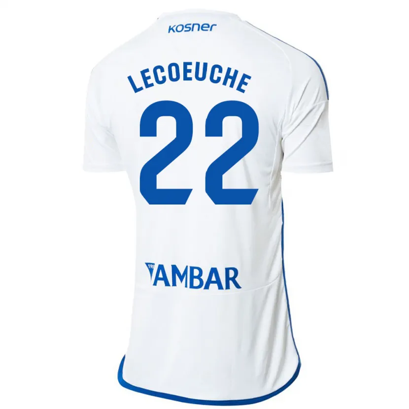 Danxen Niño Camiseta Quentin Lecoeuche #22 Blanco 1ª Equipación 2023/24 La Camisa